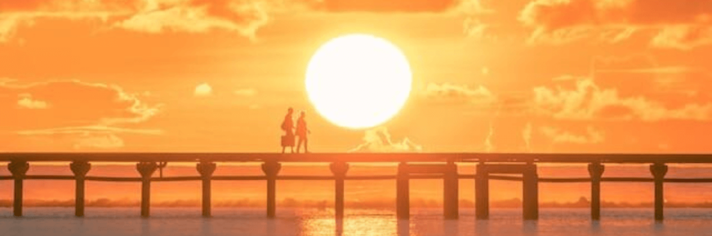 amanecer en la playa