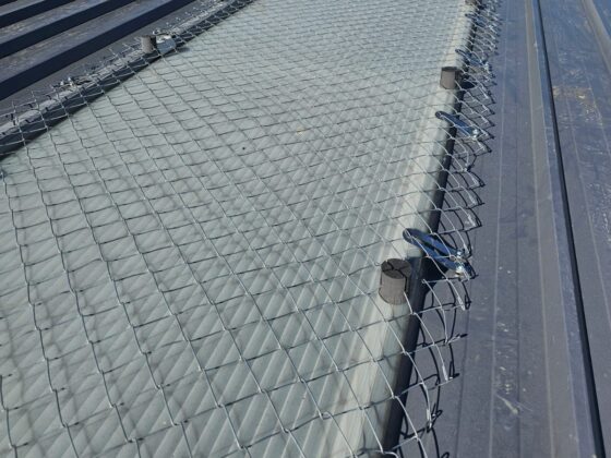 malla de seguridad instalada